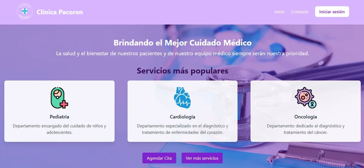 Sistema de Gestión Clínica – Plataforma Web