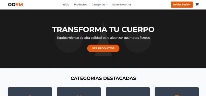 ODYM – Ecommerce de Fitness con Suscripción Premium